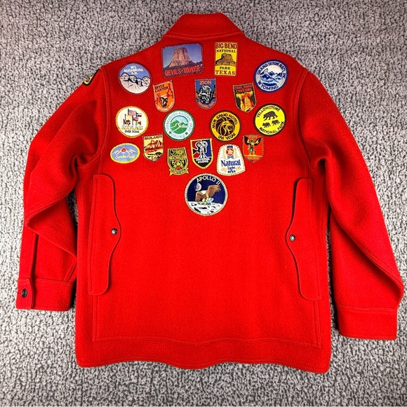 Vintage Filson Mackinaw Wool Cruiser Red Mens 42 Hunting Jacket Seattle USA READ - Picture 2 of 16